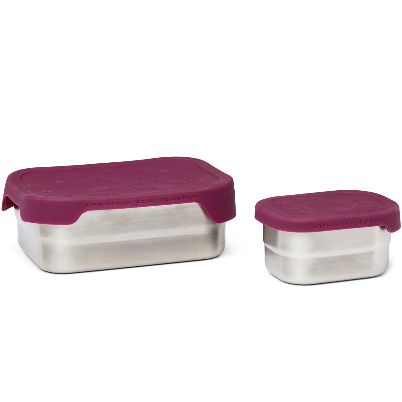 Edelstahl Brotdose für Schule & Freizeit lila Pferdestar