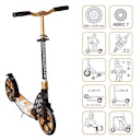 Vorschaubild Alu Scooter bis 100kg 6-99 Jahre Gold 215/230mm-Räder
