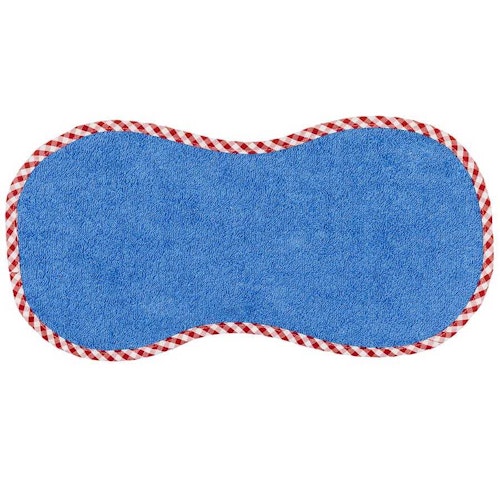 Spucktuch Baumwollfrottee 43 cm lang, 22 cm breit blau
