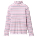 Vorschaubild Geripptes Langarmshirt Stehkragen