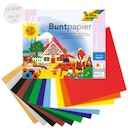 Vorschaubild Buntpapier gummiert 12 farbig - 14 x 20cm