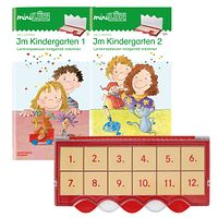 miniLÜK - Set Im Kindergarten, Kontrollgerät + 2 Hefte