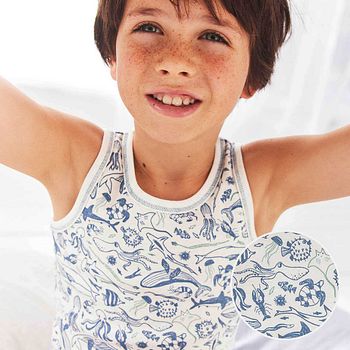 Unterhemd People Wear Organic Strick ohne Arm Motiv