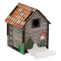 Toilettenpapierhaus Gartenzwerg – Klopapierhalter aus Holz