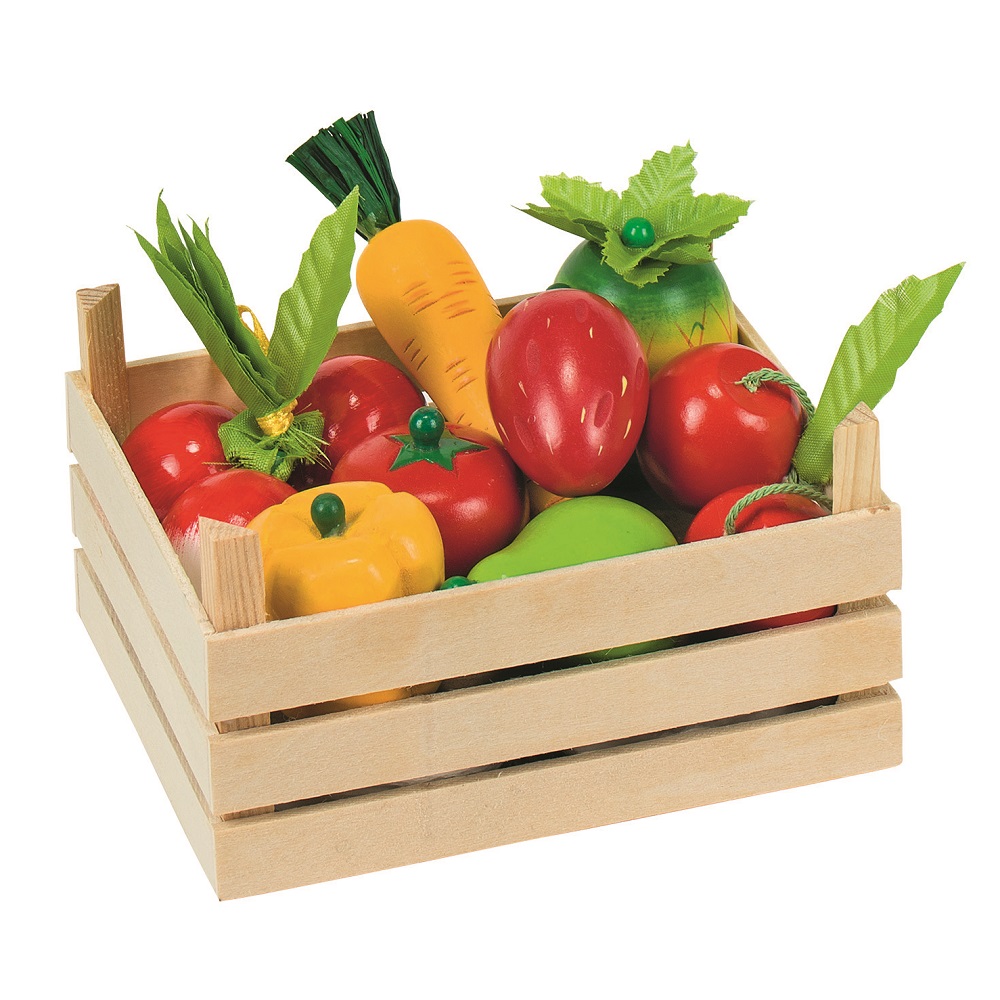 Gemüsekiste für Kaufmannsladen - Obst & Gemüse
