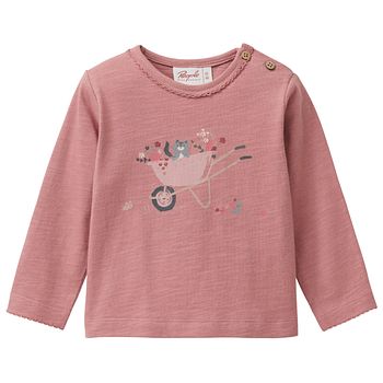 Süßes Langarmshirt Motiv dunkelmalve