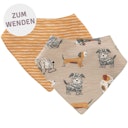 Vorschaubild Wende Dreiecktuch Hunde sand
