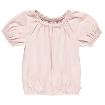 T-Shirt Puffärmelchen Kragenbereich komplett elastisch rose