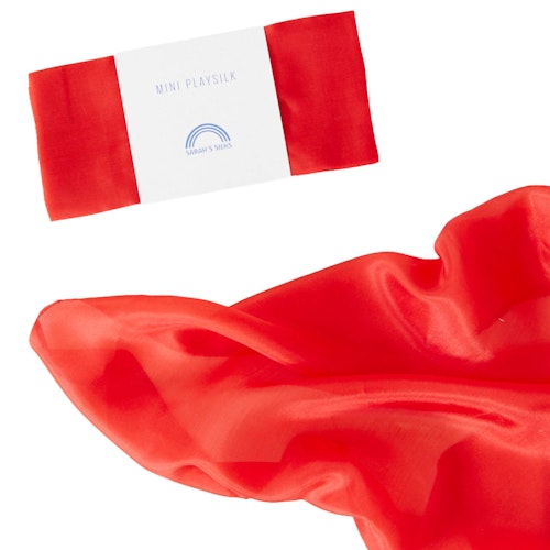 Spieltuch Seide rot klein 53 x 53 cm