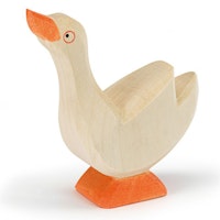 Gans Kopf hoch Holzfigur 8 cm hoch