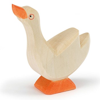 Gans Kopf hoch Holzfigur 8 cm hoch
