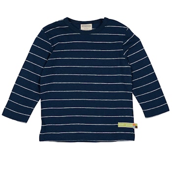 Luftiges Leinen Shirt langarm marine geringelt