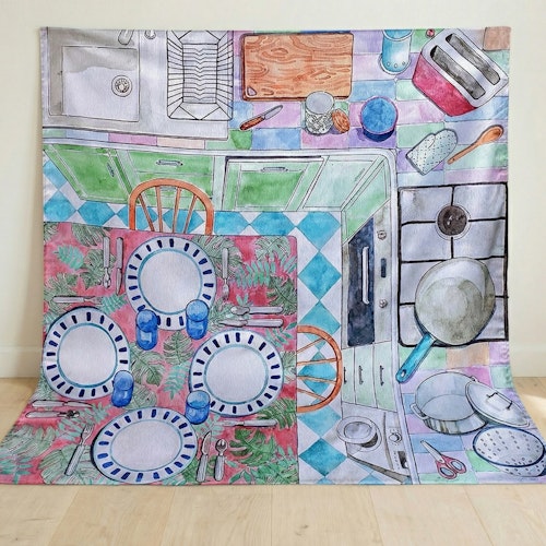 Spieltuch Bio-Baumwolle Spielküche 100 x 100 cm