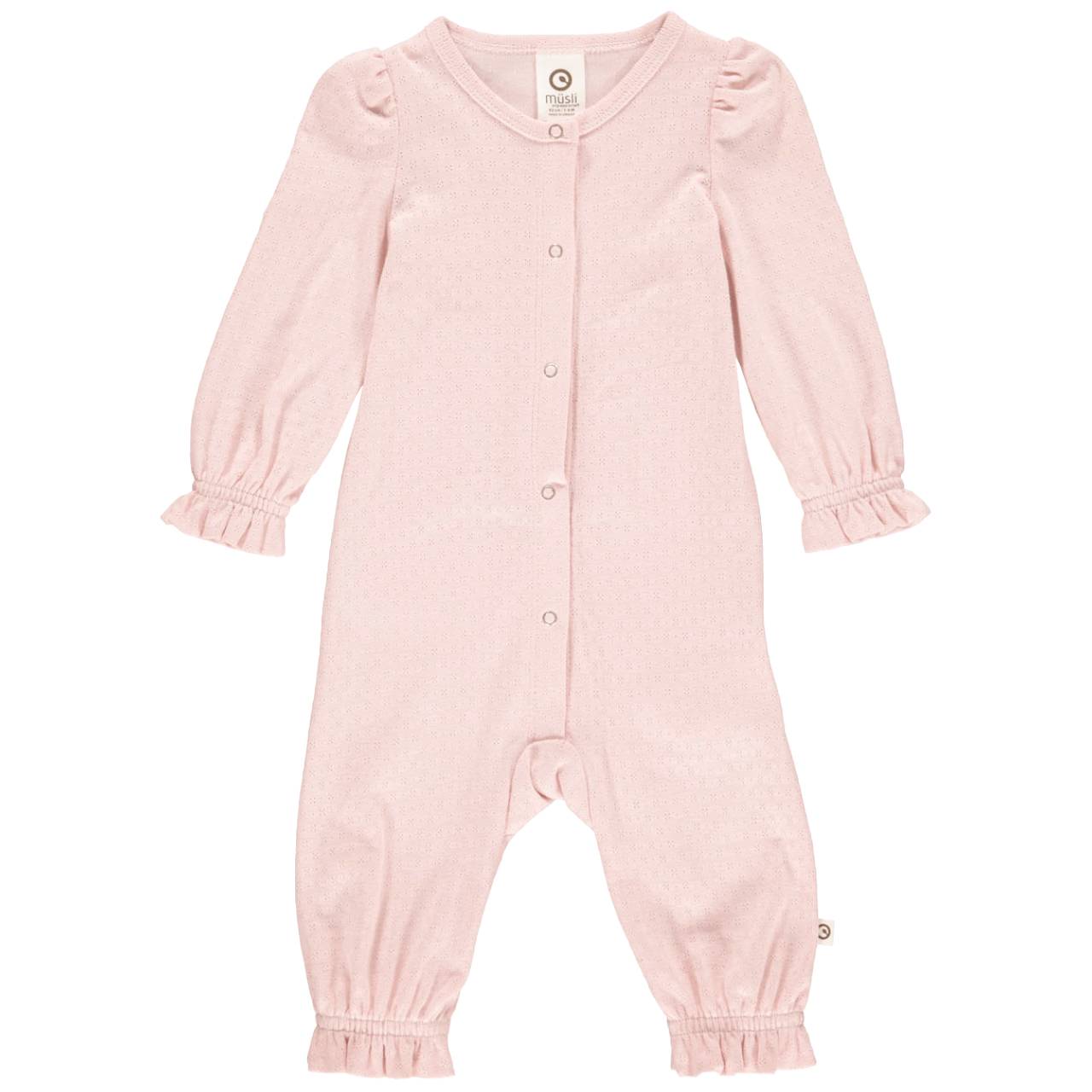 Zarter Pointelle Rüschenstrampler