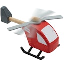 Vorschaubild Holz-Hubschrauber für Kinder ab 3 Jahren - 12 cm lang