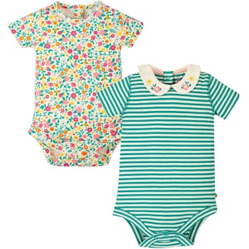 Body 2er Pack Blumen und Streifen