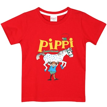 Shirt kurzarm Pippi Langstrumpf rot