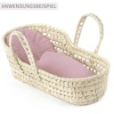 Vorschaubild Puppenbett Tragekorb aus Palmblättern 40x18x17 cm