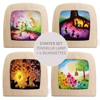Lampen Starter-Set Vogel Geluk Lampe mit 4 Silhouetten