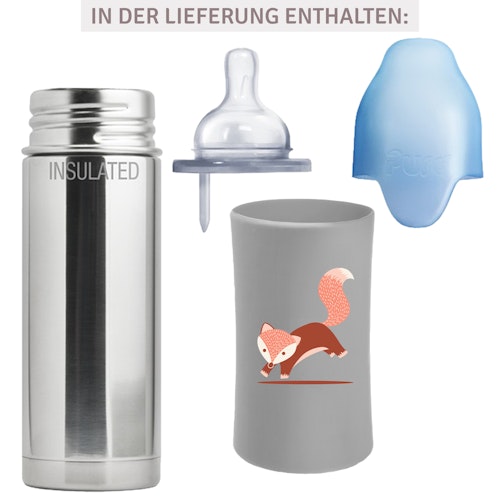 Pura kiki Babyflasche mitwachsend ab 3 Monate aqua-blau