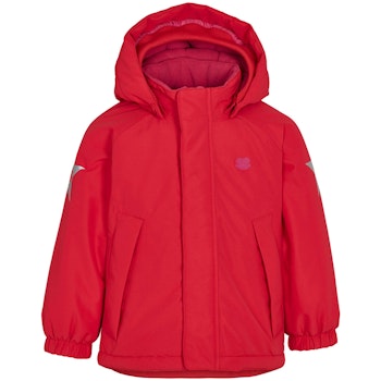 Warme Winterjacke gefüttert rot