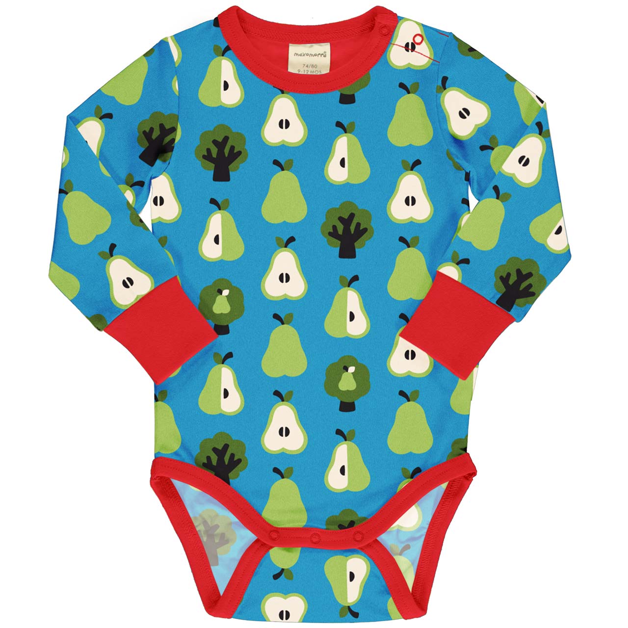 Langarm Body breite Bündchen mit Alloverprint 