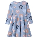 Vorschaubild Langarm Flatterkleid Herbstblumen