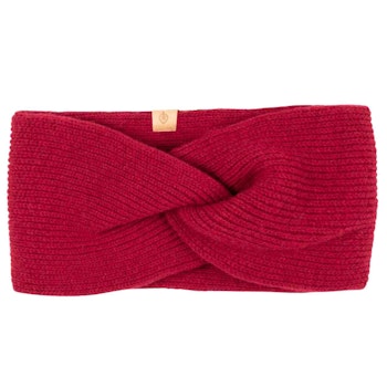 Damen Wolle kaschmir Stirnband himbeere