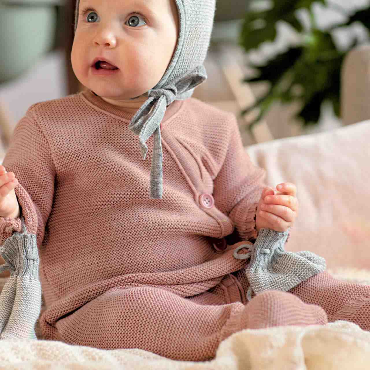 Langarm Strick Strampler