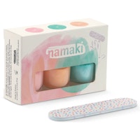 Kinder Nagellack 3-er Set – Bonbon-Rosa, See-Grün, Pfirsich