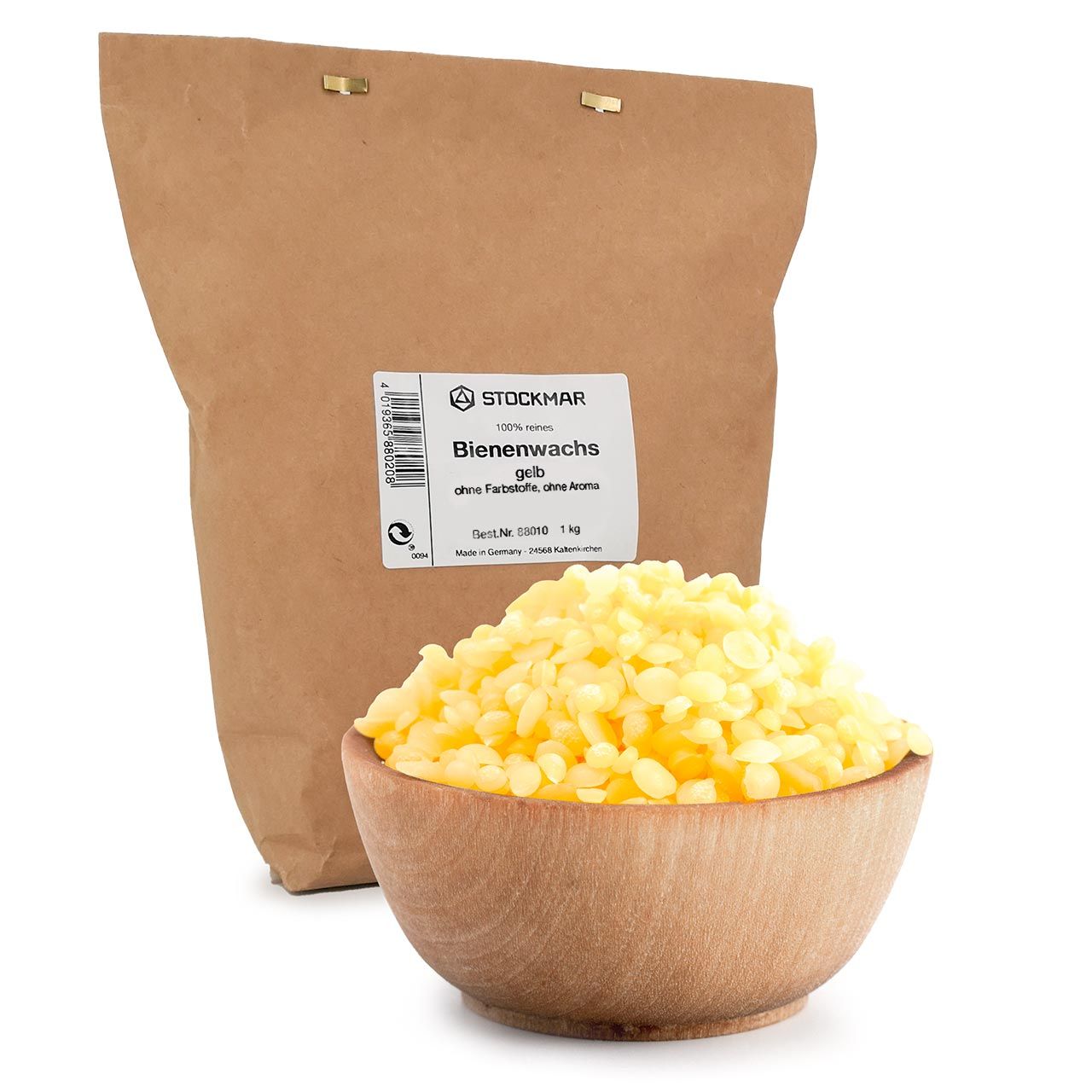 Bienenwachs-Linsen für DIY Kerzen, gelb