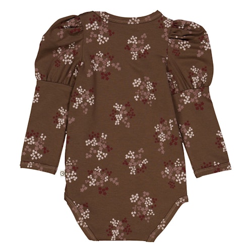 Langarmbody Puffärmel Blumenprint