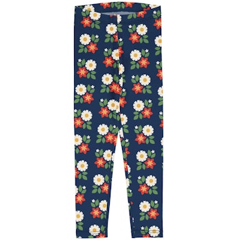 Jersey Leggings Blumen marine