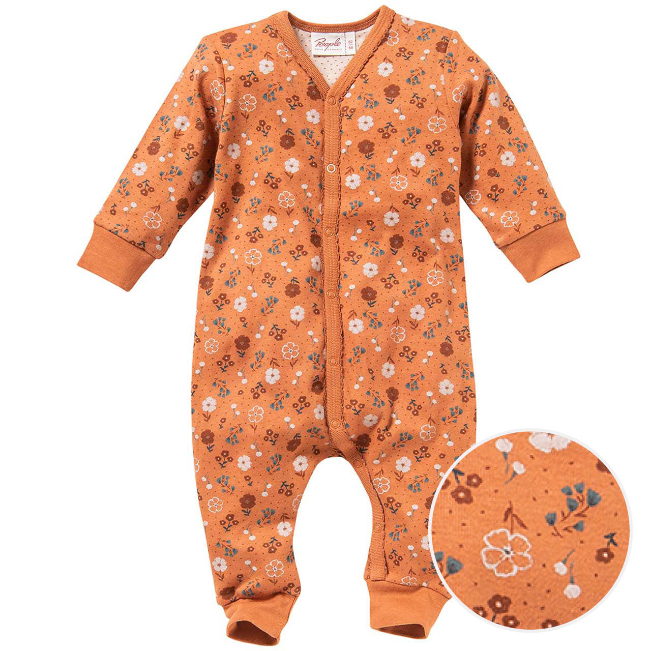 Dehnbarer Langarmstrampler Wintervögel