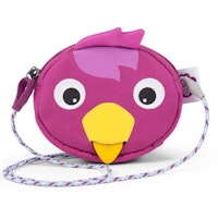 Geldbeutel mit Ziehzunge Vogel pink 13 x 10,5 cm