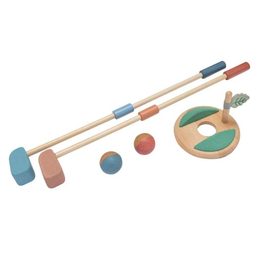Minigolf-Set aus Kork mit 2 Schlägern