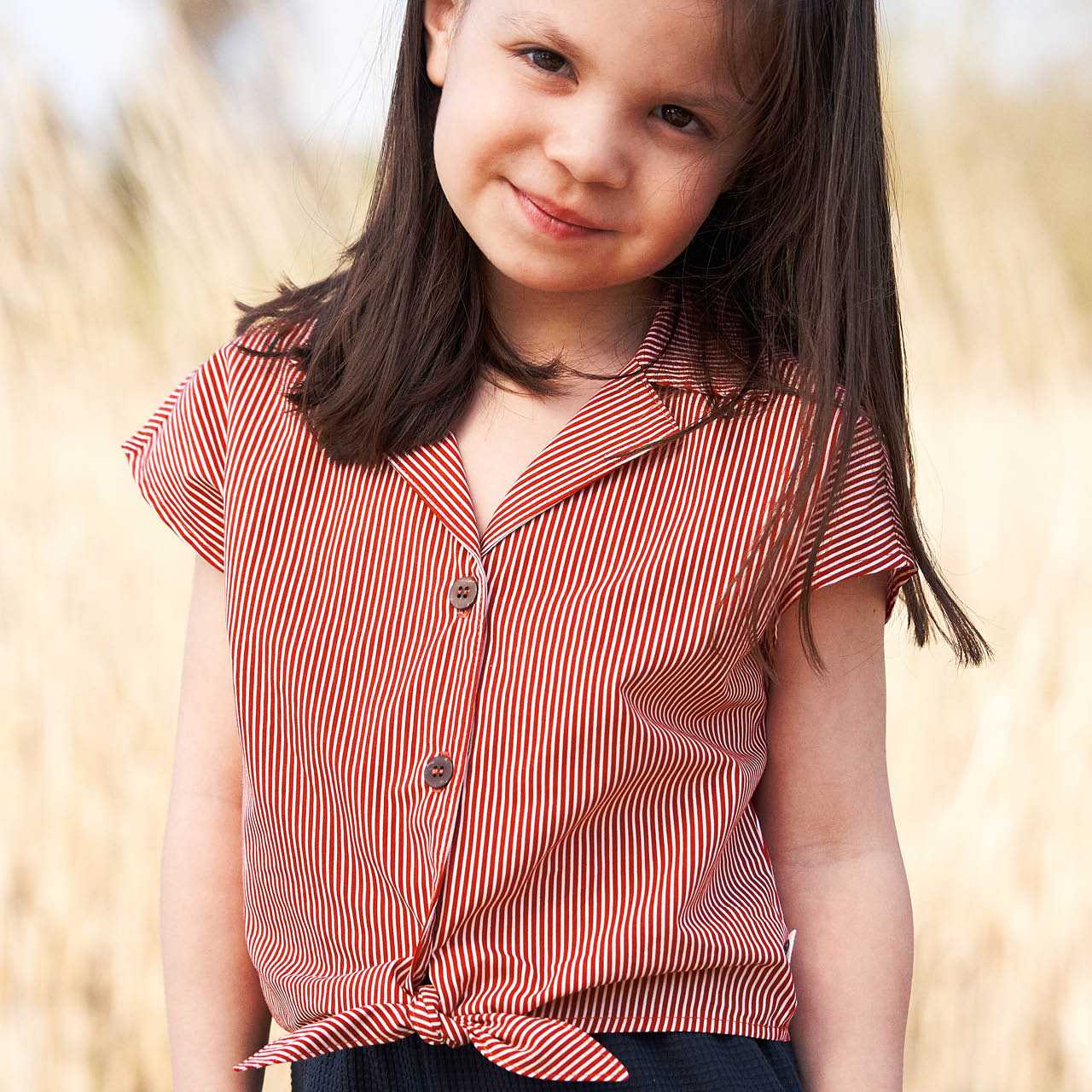 Leichte Popelin Bluse kurzarm