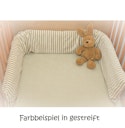 Vorschaubild Bettnest Kopfschutz gestreift - 100% naturbelassen
