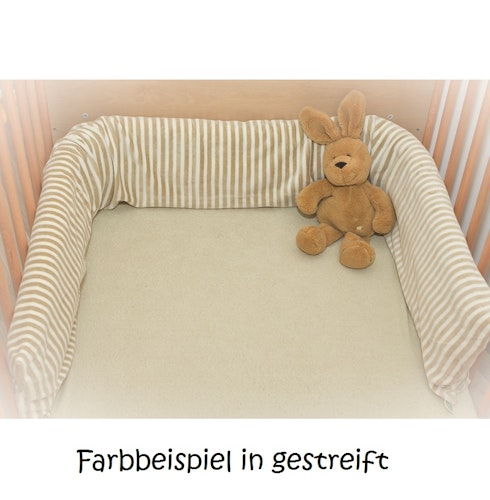 Bettnest Kopfschutz gestreift - 100% naturbelassen