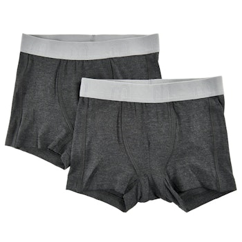 Boxershorts 2er-Pack  uni dunkelblau aus super weicher Bambus-Viskose