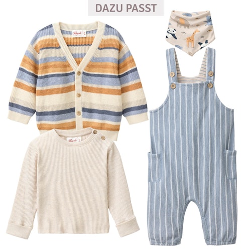 Edle Strickjacke Musterstrick dunkelblau