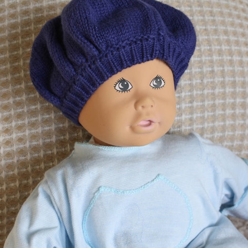 Weichkörperpuppe Naturkautschuk-Bio-Baumwolle 33 cm blau