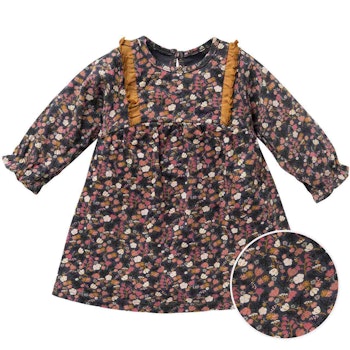 Kuschliges Langarmkleid Winterblumen