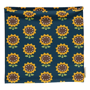 Schlauchschal leicht Sonnenblumen blau 104/116
