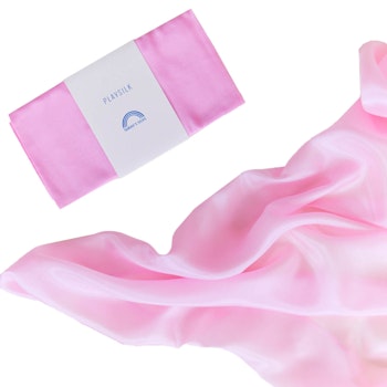 Spieltuch Seide rosa mittel 89 x 89 cm