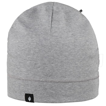Kinder Beanie uni grau melange