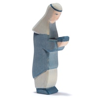 König blau orientalisch - Krippenfigur aus Holz 14,5