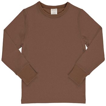Jersey Langarmshirt braun