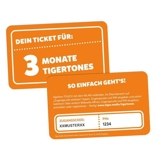 Tigerticket – 3 Monate Zugang zu tigertones