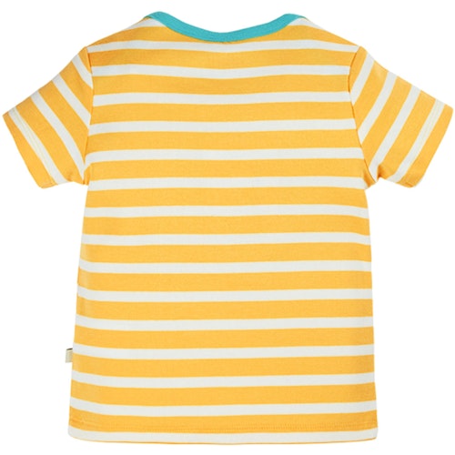 Streifen T-Shirt kurzarm Blume